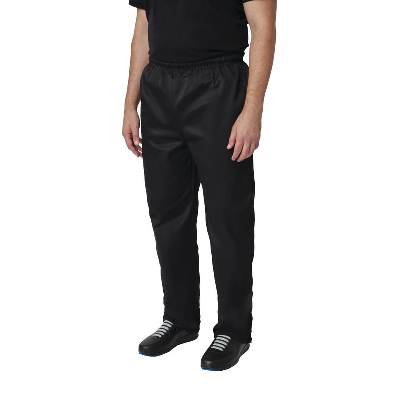 Vegas Chefs Trousers Black Polycotton - Size L