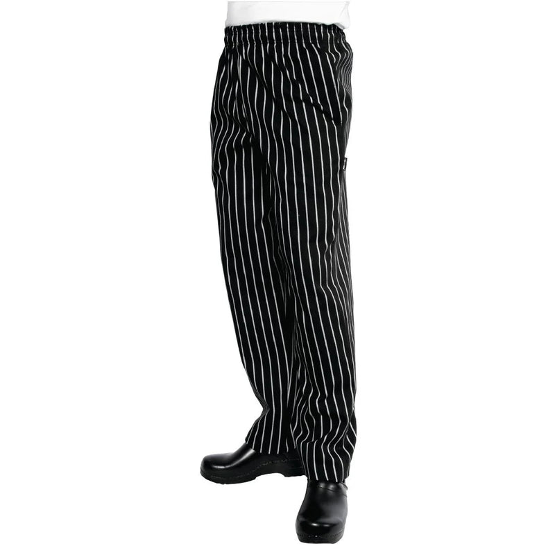 Chef Works Designer Baggy Pant Chalk Stripe - Size XS