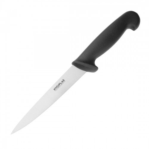 Hygiplas Fillet Knife Black 16cm - Blade Length: 6". Weight: 100g