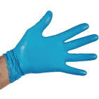 Vinyl Gloves Powder Free Blue Small x 100
