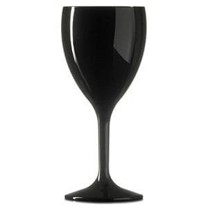 Elite Premium Polycarbonate Wine Glasses Black 11oz / 320ml Box of 12