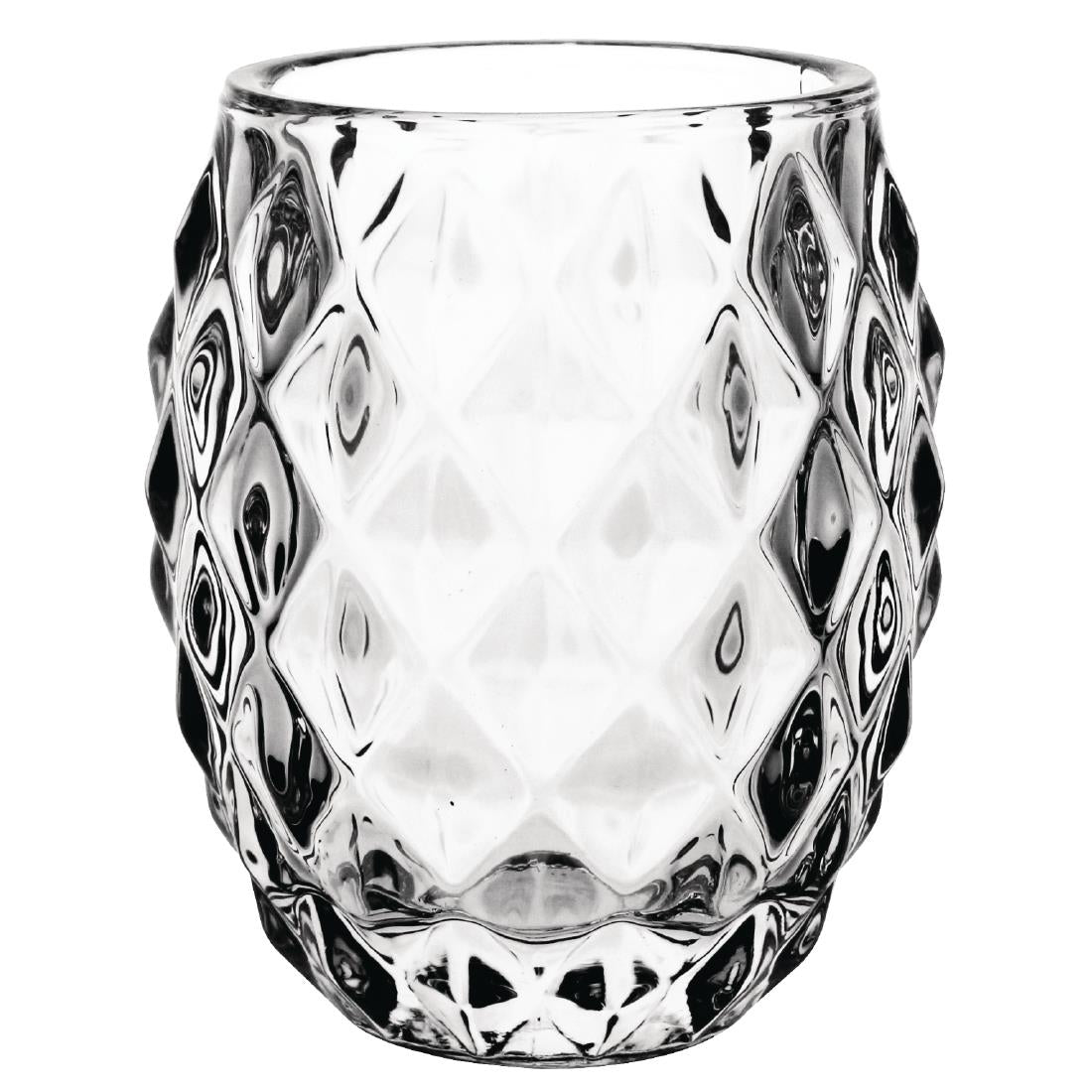 Olympia Glass Diamond Tealight Holder Clear 75mm Pack of 6