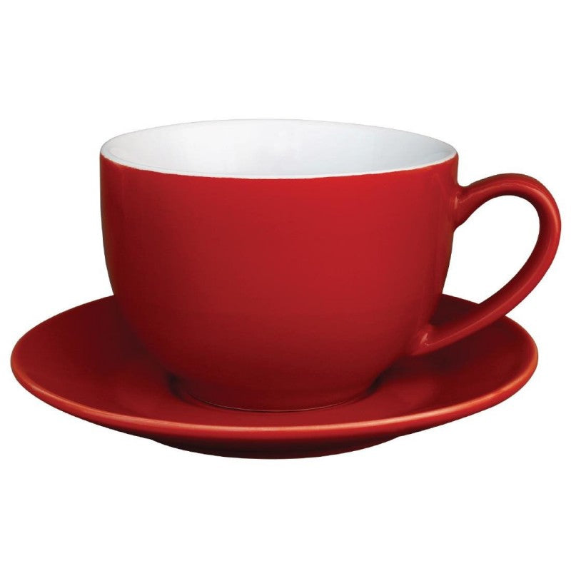 Olympia Cafe Cappuccino Cup Red - 340ml 12oz (Box 12)