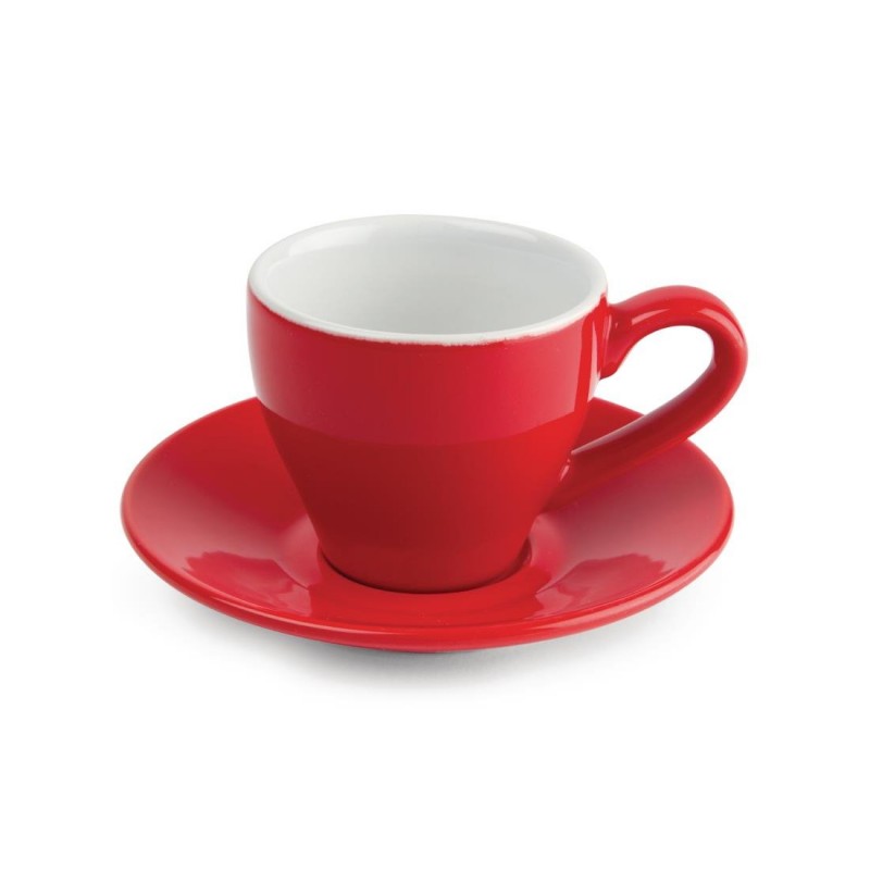 Olympia Cafe Espresso Cup Red - 100ml 3.5oz (Box 12)