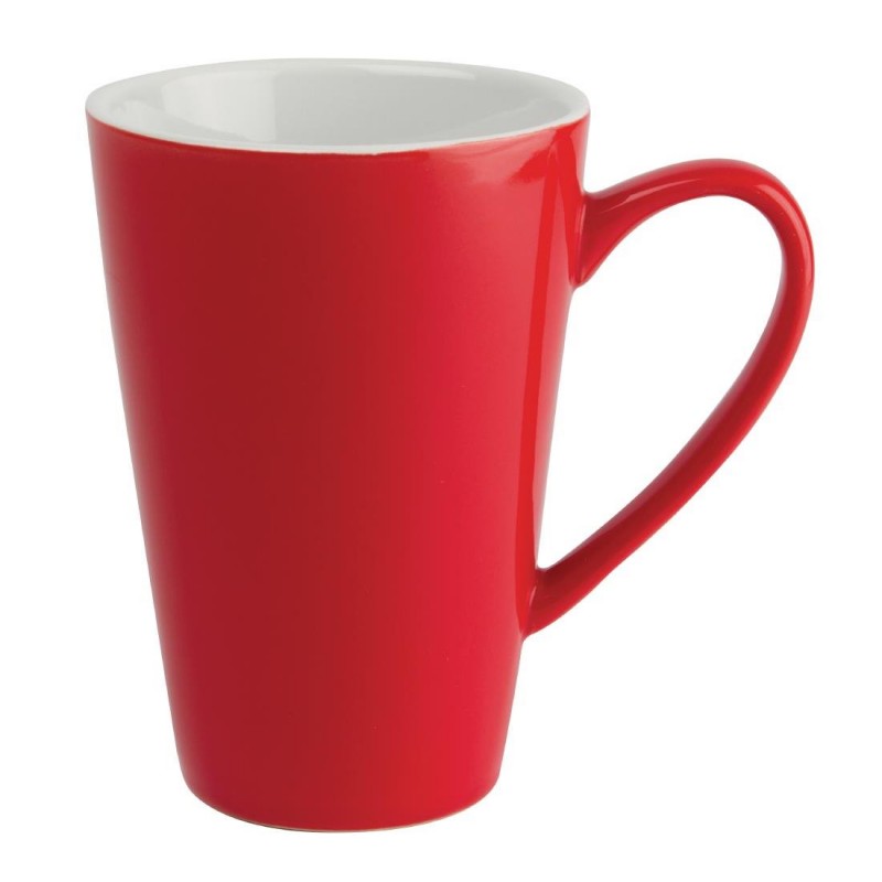 Olympia Cafe Latte Cup Red - 454ml 16oz (Box 12)