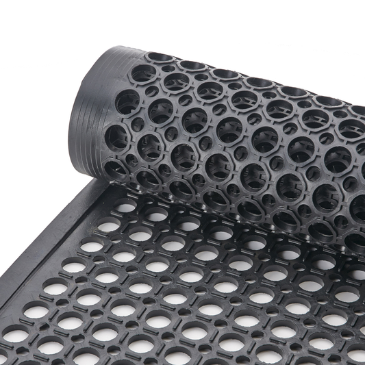 Rubber Floor Mat Black 3ft x 5ft x 1.5"