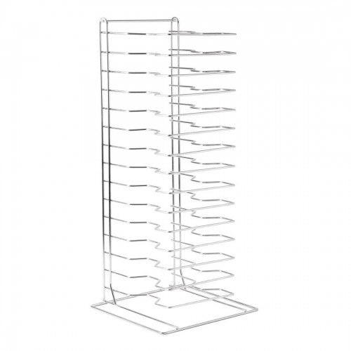 Vogue Pizza Stacking Rack - 15 slot with 1.5" between shelves.