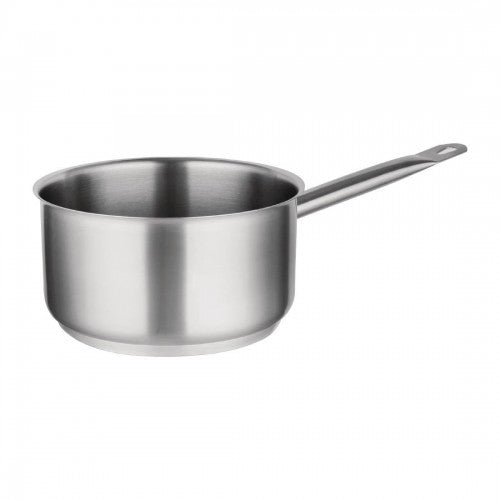 Vogue Stainless Steel Saucepan 28cm - Size:28cm. Capacity: 8Ltr. Material: Stainless steel. Induction compatible. Compatible with lid: M951.