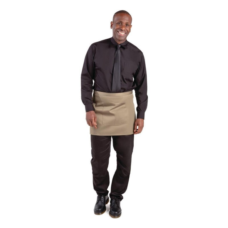 Whites Short Bistro Apron Olive - 750x373mm 29.5x14.7"