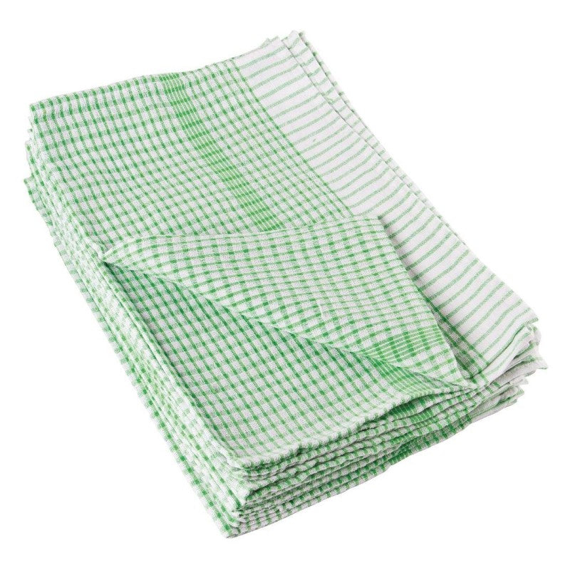 Vogue Wonderdry Tea Towels Green Pack of 10