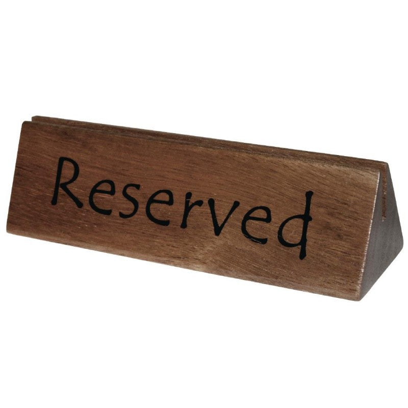 Olympia Acacia Menu Holder and Reserved Sign (Pack of 10)